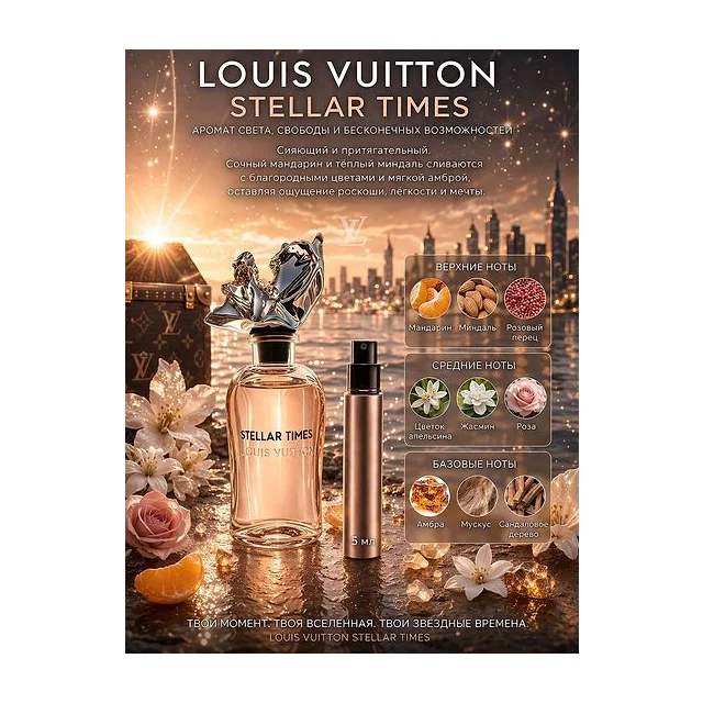 Louis Vuitton Stellar Times Женская парфюмерная вода 5 мл Отливант купить