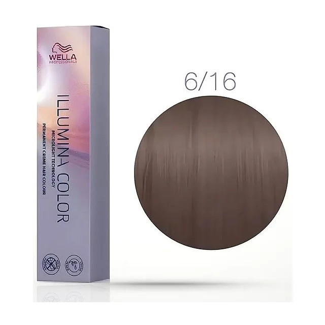 6/16 ILLUMINA COLOR 60 мл Темный блондин пепельно фиолетовый купить