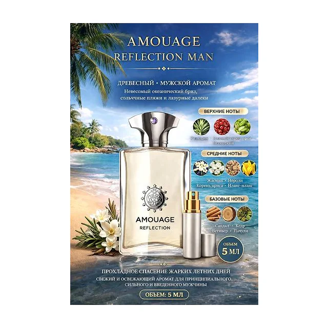 Amouage Reflection Парфюмерная вода для мужчин 5 мл Отливант купить