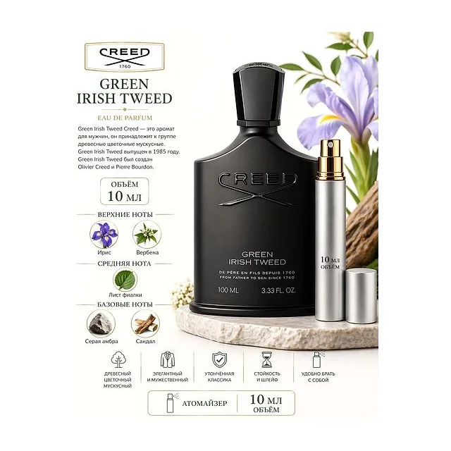 Creed Green Irish Tweed Парфюмированная вода для мужчин 10 мл Отливант купить