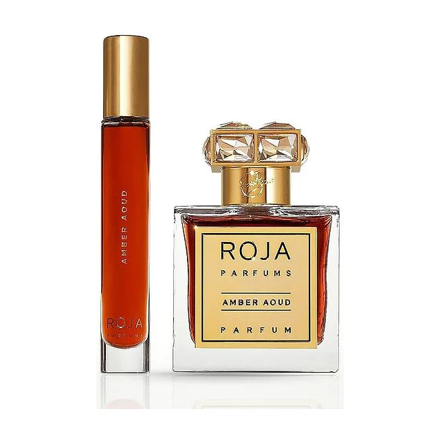 ROJA PARFUMS Amber Aoud Parfum 50 мл & Amber Aoud Parfum 10 мл Coffret - подарочный набор: духи 50 мл + миниатюра Roja Parfums купить