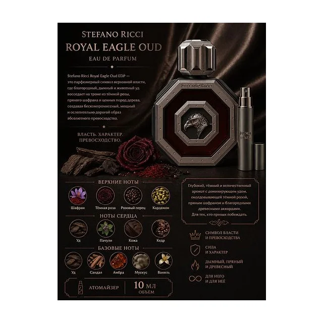 STEFANO RICCI Royal Eagle Oud 10 мл парфюмерная вода мужская Отливант купить