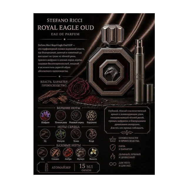 STEFANO RICCI Royal Eagle Oud 15 мл - парфюмерная вода Отливант купить