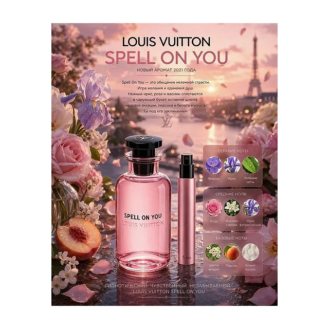 Louis Vuitton SPELL ON YOU Парфюмерная вода для женщин 5 мл Отливант купить