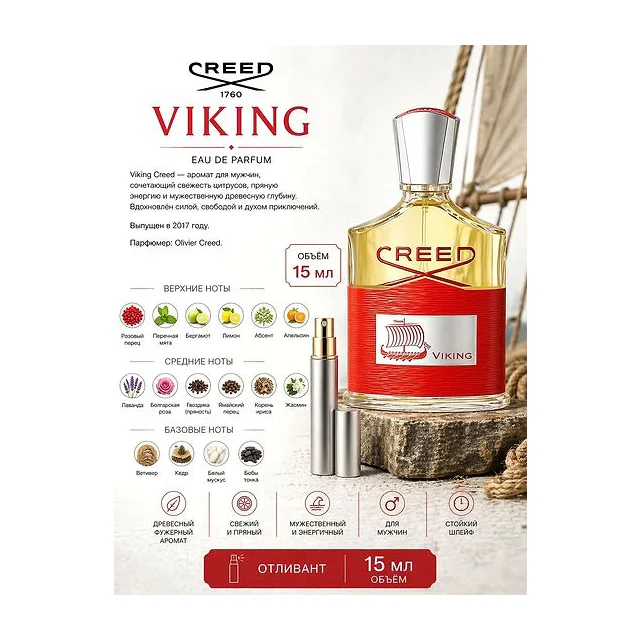 CREED Viking Парфюмерная вода для мужчин 15 мл Отливант купить