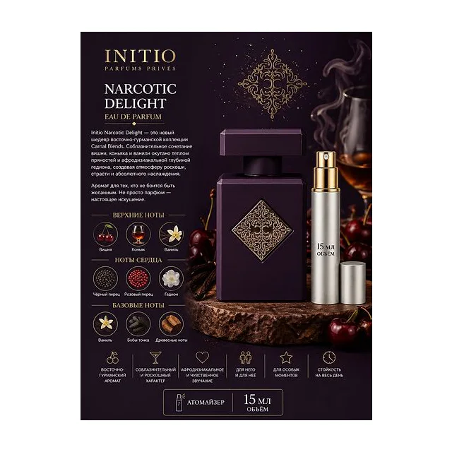 INITIO Narcotic Delight Парфюмированная вода унисекс 15 мл Отливант купить