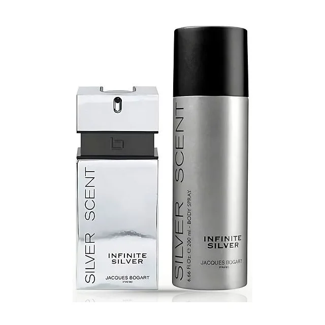 JACQUES BOGART PARIS Coffret Silver Scent Infinite Silver 100 мл + Body Spray 200 мл - Набор туалетная вода + парфюмерный дезодорант Jacques Bogart купить