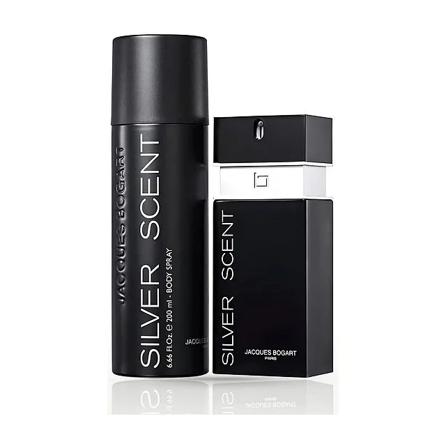 JACQUES BOGART PARIS Coffret Silver Scent 100 мл + Body Spray 200 мл - Набор туалетная вода + парфюмерный дезодорант Jacques Bogart купить