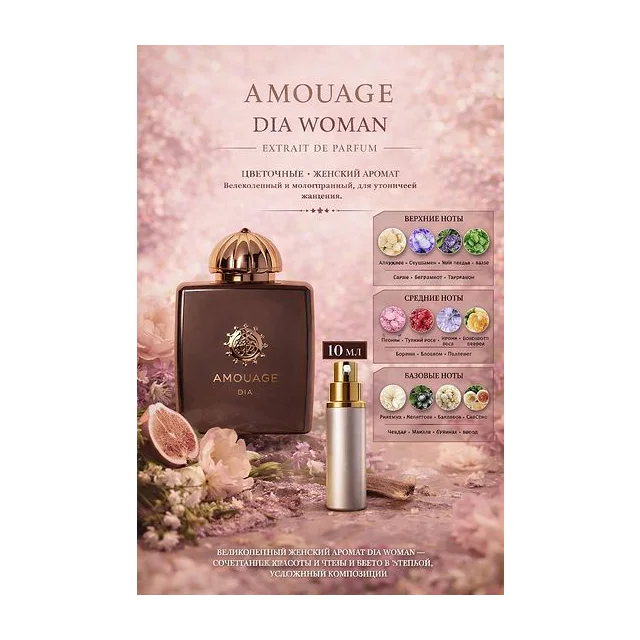 Amouage Dia Woman Парфюмерная вода для женщин 10 мл Отливант купить