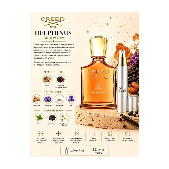 Creed Delphinus Парфюмированная вода унисекс 10 мл Отливант купить