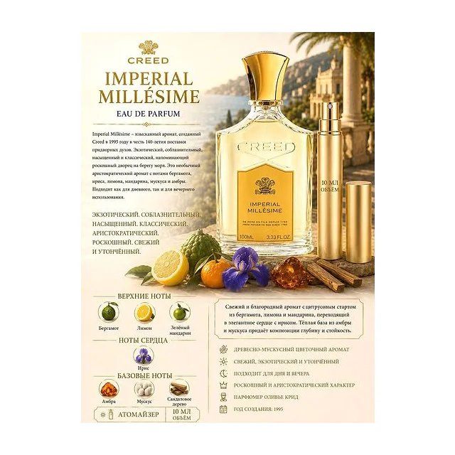 Creed Imperial Millesime Парфюмированная вода унисекс 10 мл Отливант купить