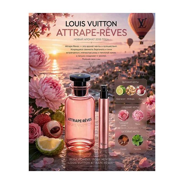Louis Vuitton Attrape Reves Вода парфюмерная женская 10 мл Отливант купить
