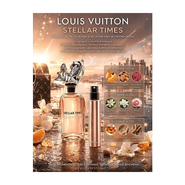 Louis Vuitton Stellar Times Женская парфюмерная вода 15 мл Отливант купить