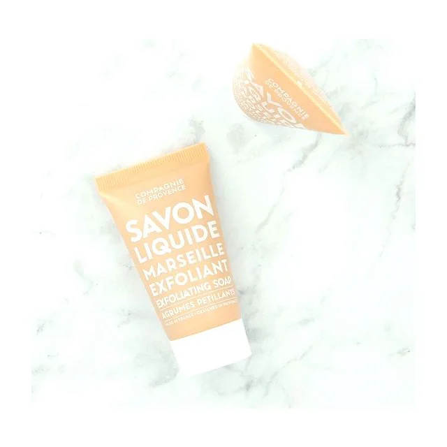 COMPAGNIE DE PROVENCE Exfoliating Liquid Marseille Soap 30 мл - жидкое мыло-скраб для тела и рук COMPAGNIE DE PROVENCE купить