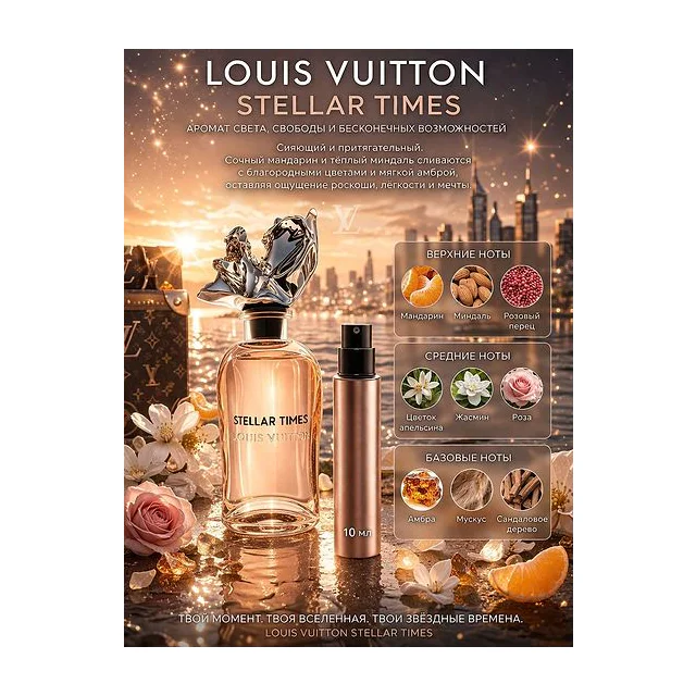 Louis Vuitton Stellar Times Женская парфюмерная вода 10 мл Отливант купить