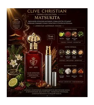 Clive Christian Matsukita Парфюмерная вода унисекс 5 мл Отливант CLIVE CHRISTIAN