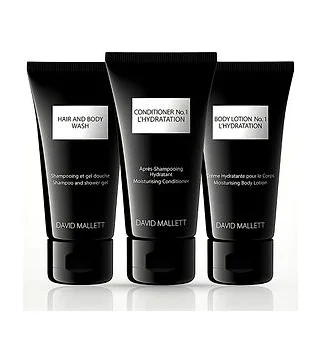 DAVID MALLETT Travel Kit Trio - тревел набор средств для волос и тела 3*50 мл David Mallett