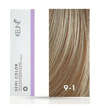 KEUNE SEMI COLOR Краска для волос # 9.1, 60 мл Keune