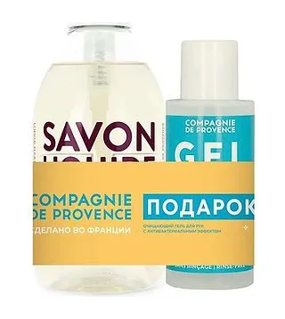 COMPAGNIE DE PROVENCE Набор: Figue De Provence жидкое мыло для тела и рук 300 мл + санитайзер 100 мл COMPAGNIE DE PROVENCE
