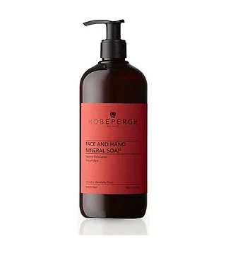 HOBE PERGH Face and Hand Mineral Soap 500 мл - минеральное жидкое мыло-скраб для лица и рук HOBE PERGH
