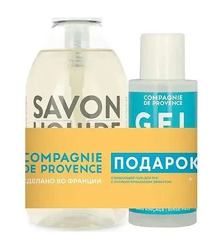 COMPAGNIE DE PROVENCE Набор: Bois D Olivier жидкое мыло для тела и рук 300 мл + санитайзер 100 мл COMPAGNIE DE PROVENCE