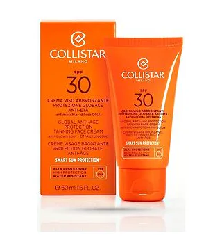 Collistar - Global Anti-Age Protection Tanning Face Cream SPF30 Солнцезащитный крем против пигментных пятен 50 мл Collistar