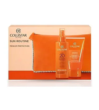 Collistar - Набор Для загара 2024 Tanning Moisturizing Milk Spray SPF20 200 мл + After-Sun Shower Shampoo 150 мл + Сумочка Collistar