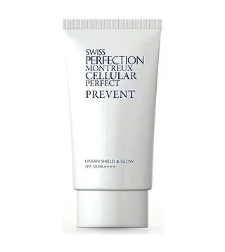 SWISS PERFECTION MONTREUX Urban Shield & Glow Флюид SPF 50 с защитой от загрязнений и тонирующим эффектом 50 мл SWISS PERFECTION MONTREUX