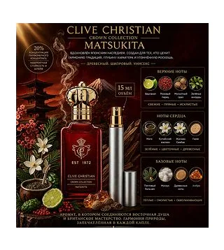 Clive Christian Matsukita Парфюмерная вода унисекс 15 мл Отливант CLIVE CHRISTIAN