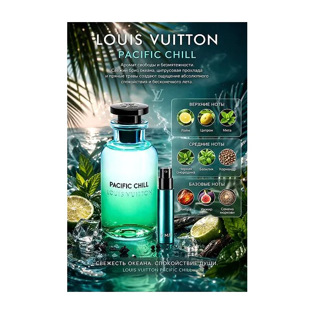 Louis Vuitton Pacific Chill Парфюмерная вода унисекс 5 мл Отливант Louis Vuitton купить