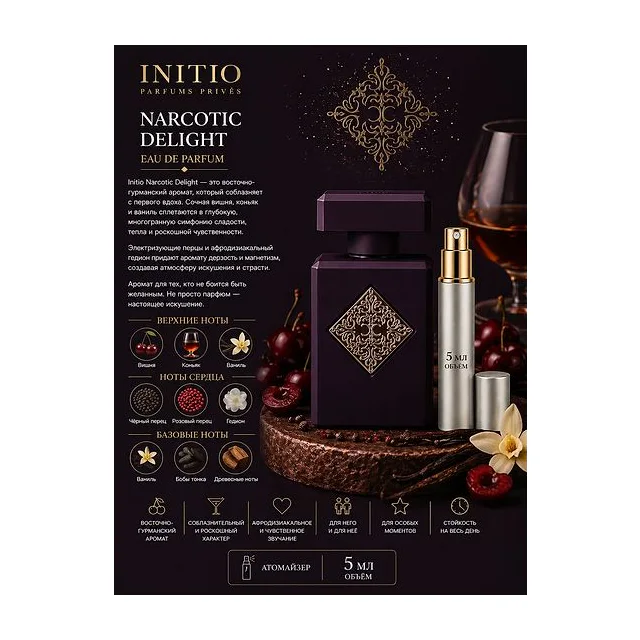 INITIO Narcotic Delight Парфюмированная вода унисекс 5 мл Отливант купить