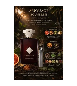 AMOUAGE Boundless Парфюмерная вода для унисекс 15 мл Отливант Amouage