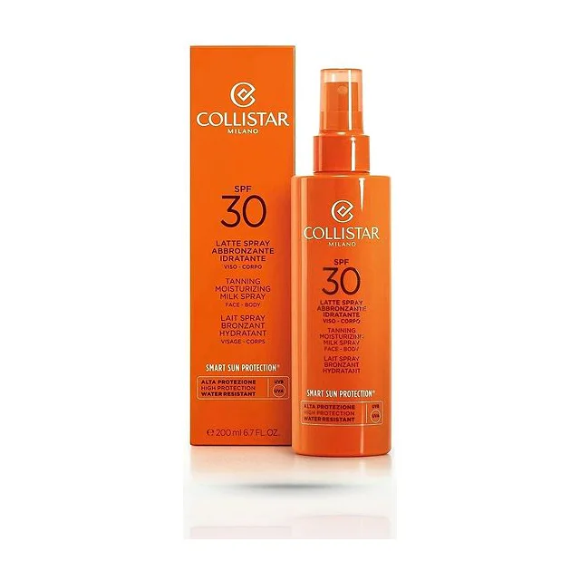 Collistar - Tanning Moisturizing Milk Spray SPF30 200 мл Увлажняющее молочко спрей для загара лица и тела 200 мл Collistar Tanning Moisturizing купить