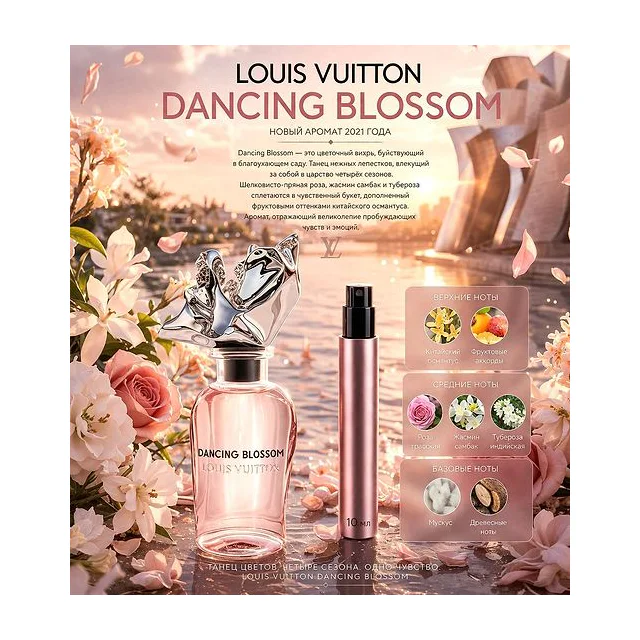 Louis Vuitton DANCING BLOSSOM Парфюмерная вода унисекс 10 мл Отливант купить
