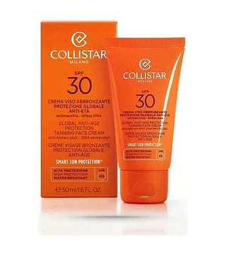 Collistar - Global Anti-Age Protection Tanning Face Cream SPF30 Солнцезащитный крем против пигментных пятен 50 мл Collistar