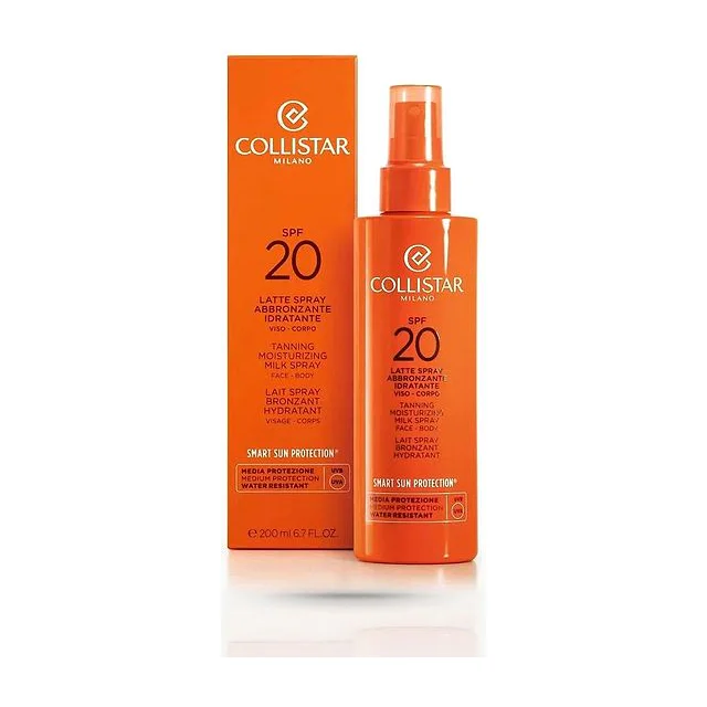 Collistar - Tanning Moisturizing Milk Spray SPF20 200 мл Увлажняющее молочко спрей для загара лица и тела 200 мл Collistar Tanning Moisturizing купить